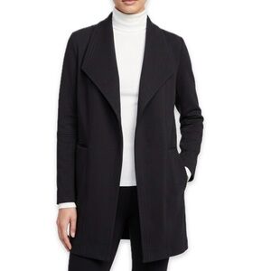 Max Studio Black Scuba Knit Open Blazer Size Medium